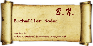 Buchmüller Noémi névjegykártya